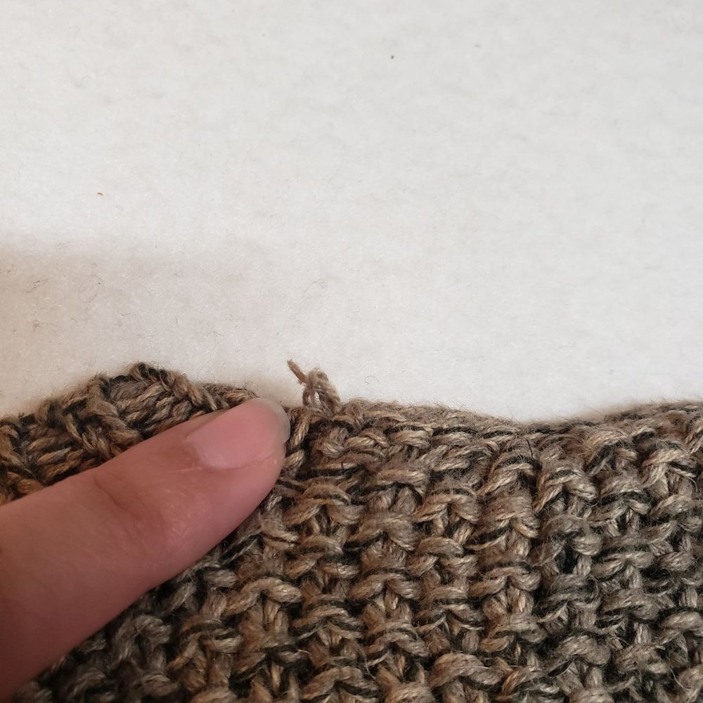 GAP Womens 90s Chunky Knit Crew Neck Sweater Linen Size Medium Oatmeal Neutral - Picture 4 of 16